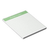 Moderne, trendige Sage Green Script Großdruck Notizblock (angewinkelt)