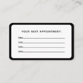 Moderne, trendige, Salon-Terminierungskarte Terminkarte (Rückseite)