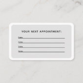 Moderne, trendige, Salon-Terminierungskarte Terminkarte (Rückseite)
