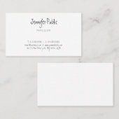 Moderne, trendige saubere Vorlage Elegante Handsch Visitenkarte (Vorne/Hinten)