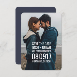 Moderne, trendige Save the Date Postkarte