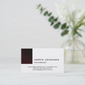 Moderne, trendige Schlichte, einfache Visitenkarte (Stehend Vorderseite)