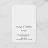 Moderne trendige schlichte, minimalistische Schrif Visitenkarte (Vorderseite)