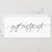 Moderne trendige Schrift Geschäft Geschenkgutschei (Vorderseite)