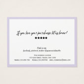 Moderne, trendige Script-Chic QR Code Geschenkguts (Rückseite)