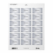 Moderne, trendige Script Text Glamour Silver Addre Adressaufkleber (Vorne)