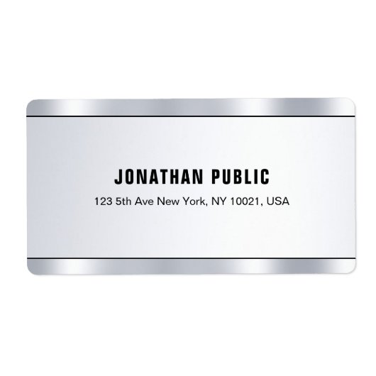 Moderne, trendige Silber-Look, ausgeklügelter Vers (Vorne)