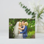 Moderne, trendige Skriptereien für immer dankbar Postkarte (Stehend Vorderseite)