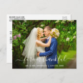 Moderne, trendige Skriptereien für immer dankbar Postkarte (Vorne/Hinten)