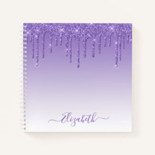 Moderne Trendige Stilvolle Schrift Lila Glitter Notizblock