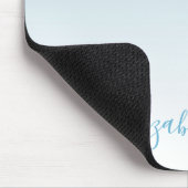 Moderne trendige stilvolle Skript hellblaue Glitte Mousepad (Ecke)