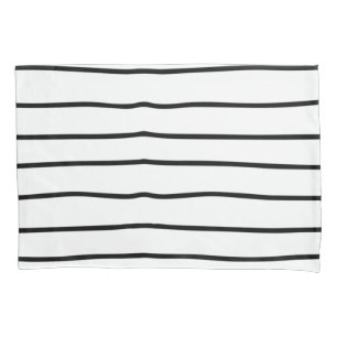 Moderne trendige Streifen Muster minimal Schwarz-w Kissenbezug
