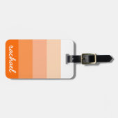 Moderne, trendige Streifen Personalisiert Gepäckanhänger (Vorderseite horizontal)