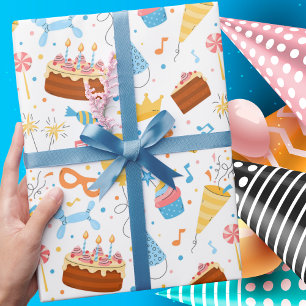 Moderne trendige süße Geburtstagsmuster Kinder Geschenkpapier