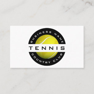 Moderne trendige Tennis Club Coach Logo Social Med Visitenkarte