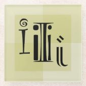 Moderne, trendige Typografie Kunst, das Dotting th Glasuntersetzer (Vorderseite)