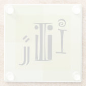 Moderne, trendige Typografie Kunst, das Dotting th Glasuntersetzer (Rückseite)