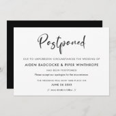 Moderne trendige Typografie Zurückgestellt Hochzei Einladung (Vorne/Hinten)