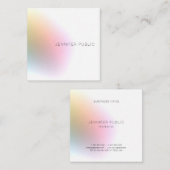 Moderne, trendige und farbenfrohe Vorlage Elegant Quadratische Visitenkarte (Vorne/Hinten)