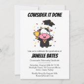 Moderne trendige und lustige Einladungen für Absch (Vorderseite)