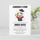 Moderne trendige und lustige Einladungen für Absch (Stehend Vorderseite)