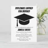 Moderne trendige und lustige Einladungen für Absch (Stehend Vorderseite)