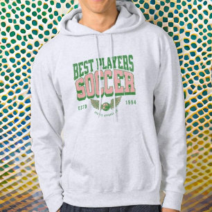 Moderne trendige Vintage Fußballspieler Männer Hoodie