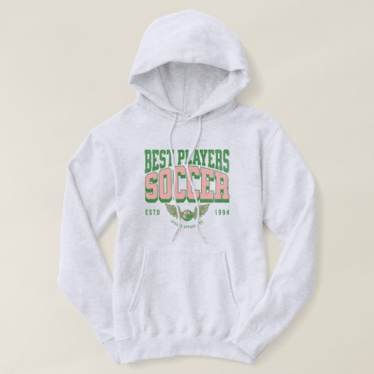 Moderne trendige Vintage Fußballspieler Männer Hoodie (Design vorne)