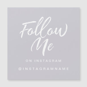 Moderne, trendige Violet Social Media Folge Me Mag Magnetkarte