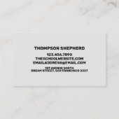 Moderne, trendige Visitenkarte (Rückseite)