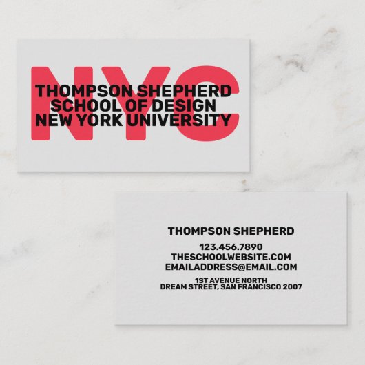 Moderne, trendige Visitenkarte (Vorne/Hinten)