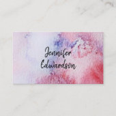 Moderne trendige Wasserfarbe beruflich Visitenkarte (Vorderseite)