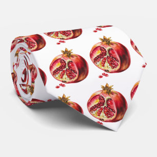 Moderne trendige Wasserfarbe Frucht Granatapfel Krawatte