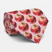 Moderne trendige Wasserfarbe Frucht Granatapfel Krawatte (Gerollt)