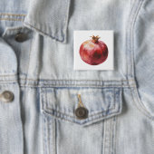 Moderne trendige Wasserfarbe Granatapfel Button (Beispiel)