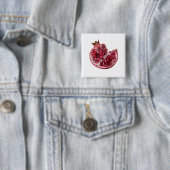 Moderne trendige Wasserfarbe Granatapfel Button (Beispiel)