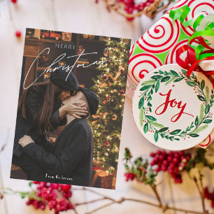 Moderne, trendige Weihnachten   Romantisches Coupl Begleitkarte