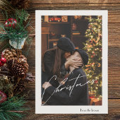 Moderne, trendige Weihnachten | Romantisches Coupl Dankeskarte