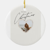 Moderne, trendige Weihnachten | Romantisches Coupl Keramik Ornament (Hinten)