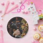 Moderne, trendige Weihnachten | Romantisches Coupl Pappteller (Party)