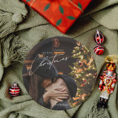 Moderne, trendige Weihnachten | Romantisches Coupl Pappteller