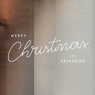 Moderne, trendige Weihnachten Stilvoll handschri Fensteraufkleber