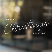 Moderne, trendige Weihnachten | Stilvoll handschri Fensteraufkleber