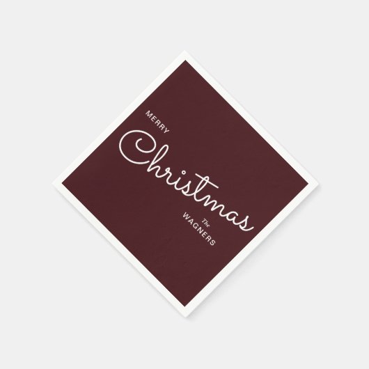 Moderne, trendige Weihnachten | Urlaub Serviette (Ecke)