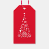 Moderne trendige Weihnachtsgebäck Foto Schneeflock Geschenkanhänger (Rückseite)