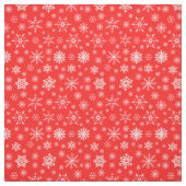 Moderne trendige Weihnachtsschneeflocken rotes Mus Stoff (Muster)