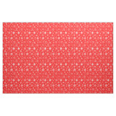 Moderne trendige Weihnachtsschneeflocken rotes Mus Stoff (Fat Quarter (45,7 x 55,9 cm))