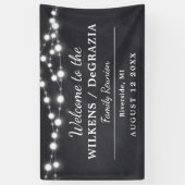 Moderne, trendige Welcome Family Wiedersehen Strin Banner (Vertikal)