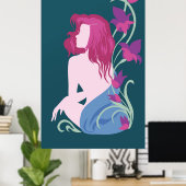 Moderne, trendige Wellness-Center-Illustration Poster (Heimbüro)