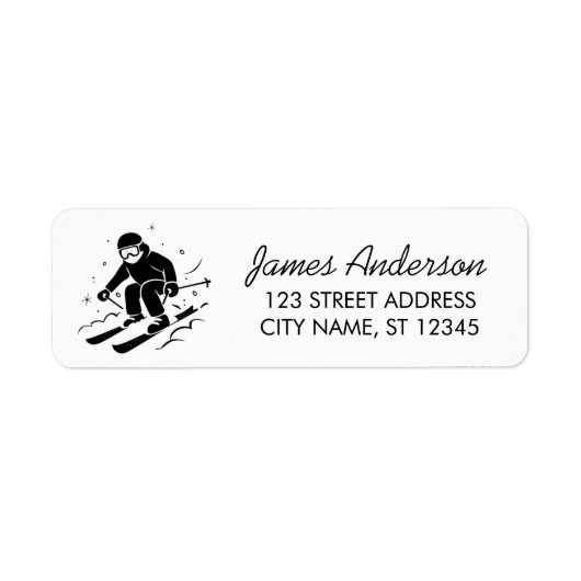 Moderne trendige Winterski Rücksendeadresse (Vorne)